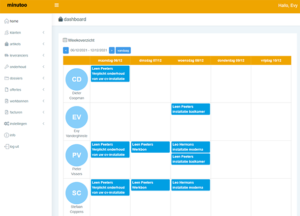 planning werkbonnen