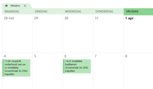 minutoo agenda applicatie